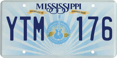 MS license plate YTM176