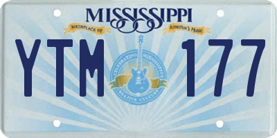 MS license plate YTM177