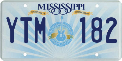 MS license plate YTM182