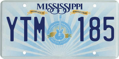 MS license plate YTM185