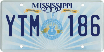 MS license plate YTM186