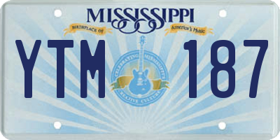 MS license plate YTM187