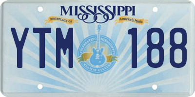 MS license plate YTM188
