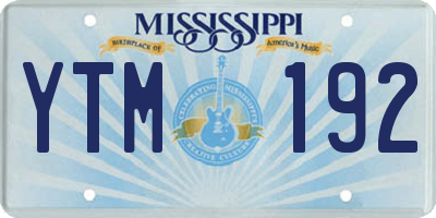 MS license plate YTM192