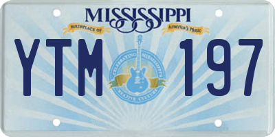 MS license plate YTM197