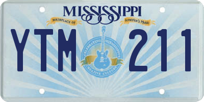 MS license plate YTM211
