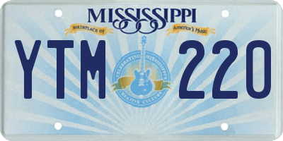 MS license plate YTM220