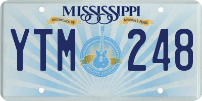 MS license plate YTM248