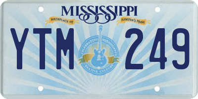 MS license plate YTM249