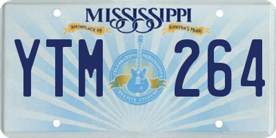 MS license plate YTM264