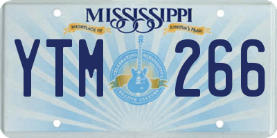 MS license plate YTM266