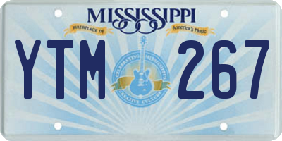 MS license plate YTM267