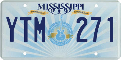 MS license plate YTM271