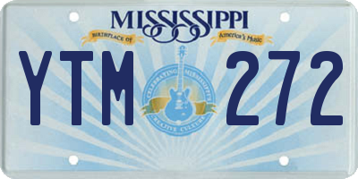 MS license plate YTM272