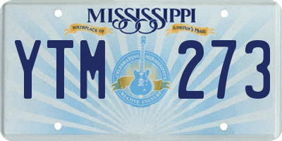 MS license plate YTM273