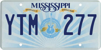 MS license plate YTM277