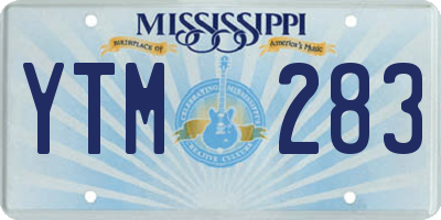 MS license plate YTM283