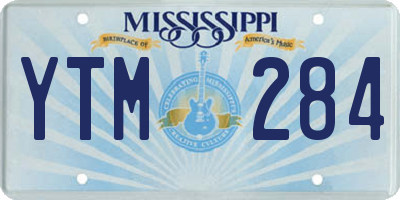 MS license plate YTM284
