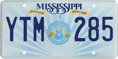 MS license plate YTM285