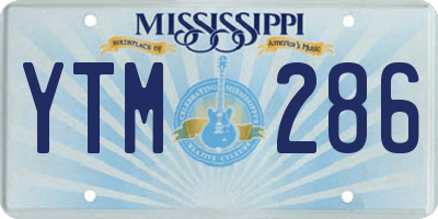 MS license plate YTM286