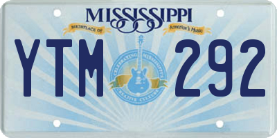 MS license plate YTM292