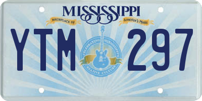 MS license plate YTM297
