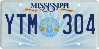 MS license plate YTM304