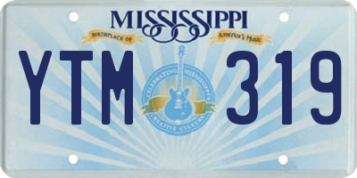 MS license plate YTM319