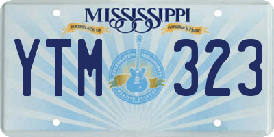 MS license plate YTM323