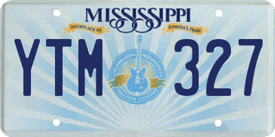 MS license plate YTM327