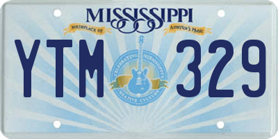 MS license plate YTM329