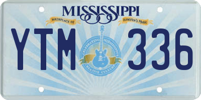 MS license plate YTM336