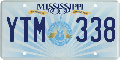 MS license plate YTM338