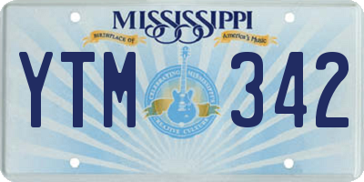 MS license plate YTM342
