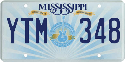MS license plate YTM348