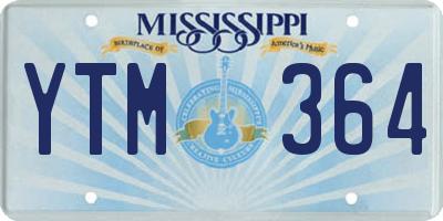 MS license plate YTM364
