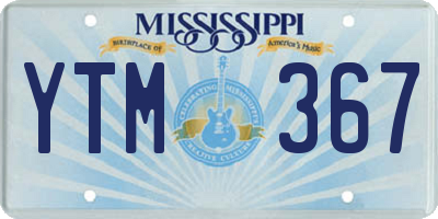 MS license plate YTM367