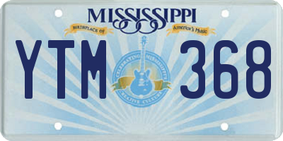 MS license plate YTM368