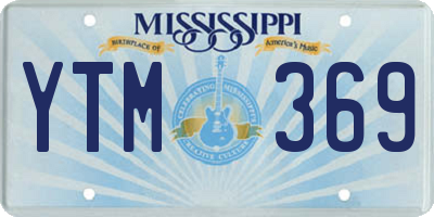 MS license plate YTM369