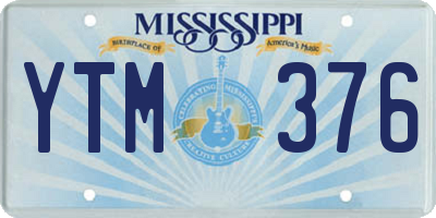 MS license plate YTM376