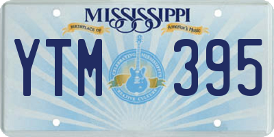 MS license plate YTM395
