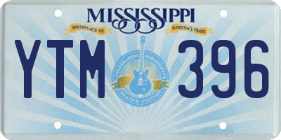 MS license plate YTM396