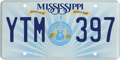 MS license plate YTM397
