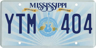 MS license plate YTM404