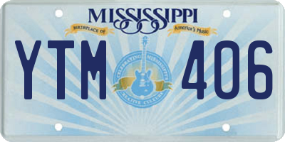 MS license plate YTM406