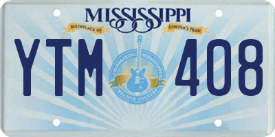 MS license plate YTM408