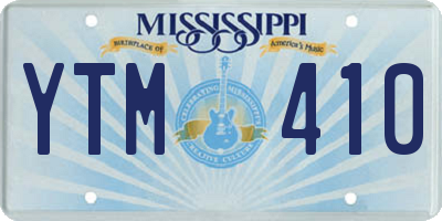MS license plate YTM410