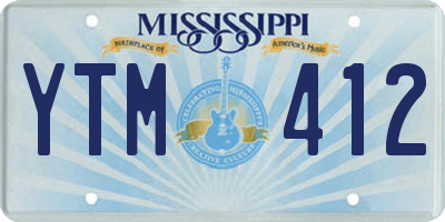 MS license plate YTM412