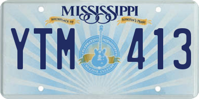 MS license plate YTM413
