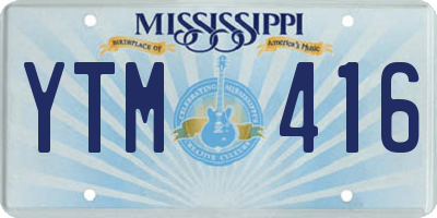 MS license plate YTM416
